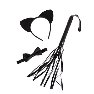 Карнавальный набор «Поиграем?» (ободок с ушками, плеть, галстук-бабочка)